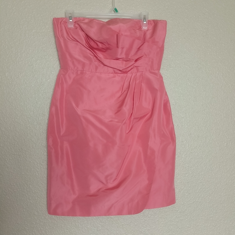 J.crew Mini cocktail dress size 8 100% silk/cotton with pleated interior structu